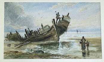 A watercolor by John Ballingall(