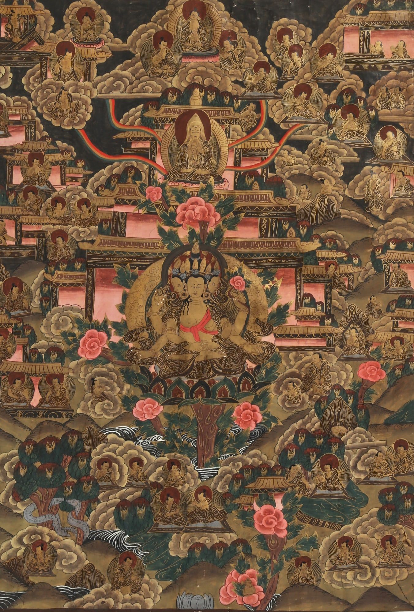 A WATERCOLOR ON PAPER TIBETAN