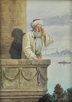 A Watercolor Signed F. Bagliato