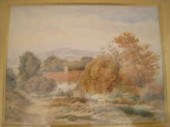 A watercolour of rural Hampste
