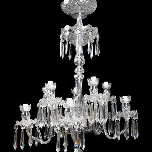 A Waterford Cut-Glass Ten-Light