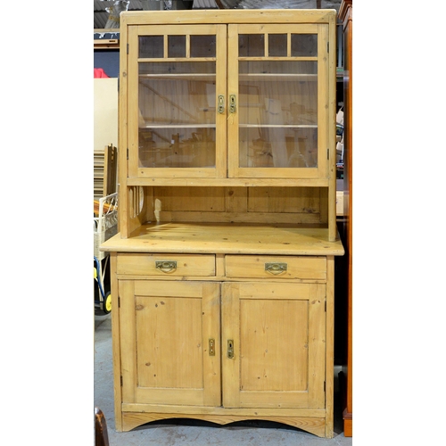 A waxed pine dresser, early 20th c,