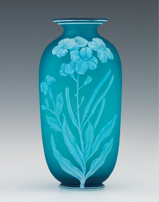 A Webb Cameo Cut Glass Vase