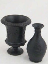 A Wedgwood black basalt urn im