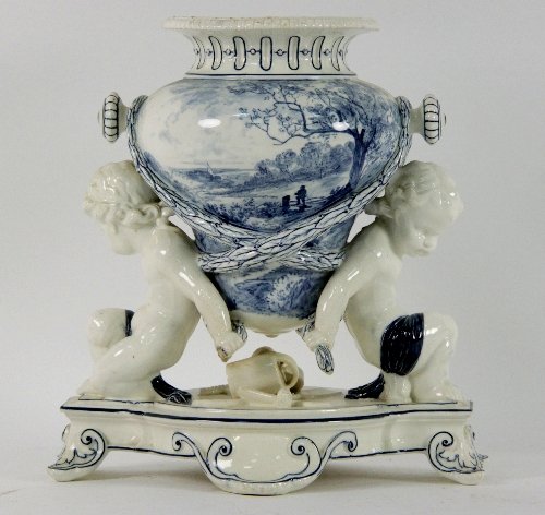 A Wedgwood blue and white