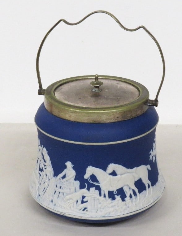 A WEDGWOOD BLUE JASPERWARE