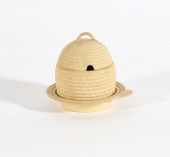 A WEDGWOOD CANEWARE HONEY POTA