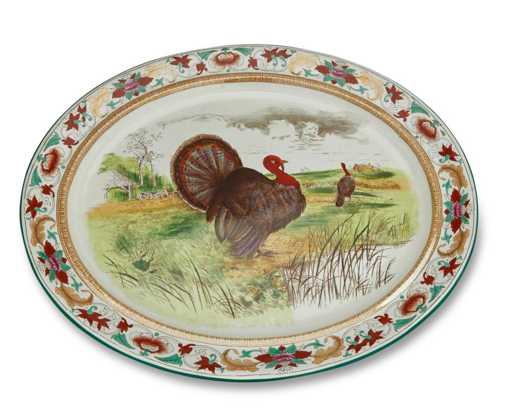 A WEDGWOOD "FORMOSA" TURKEY POTTERY