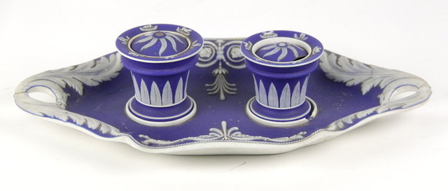 A Wedgwood jasperware inkstand