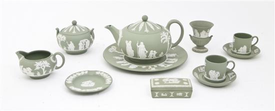 A Wedgwood Jasperware Partial Tea