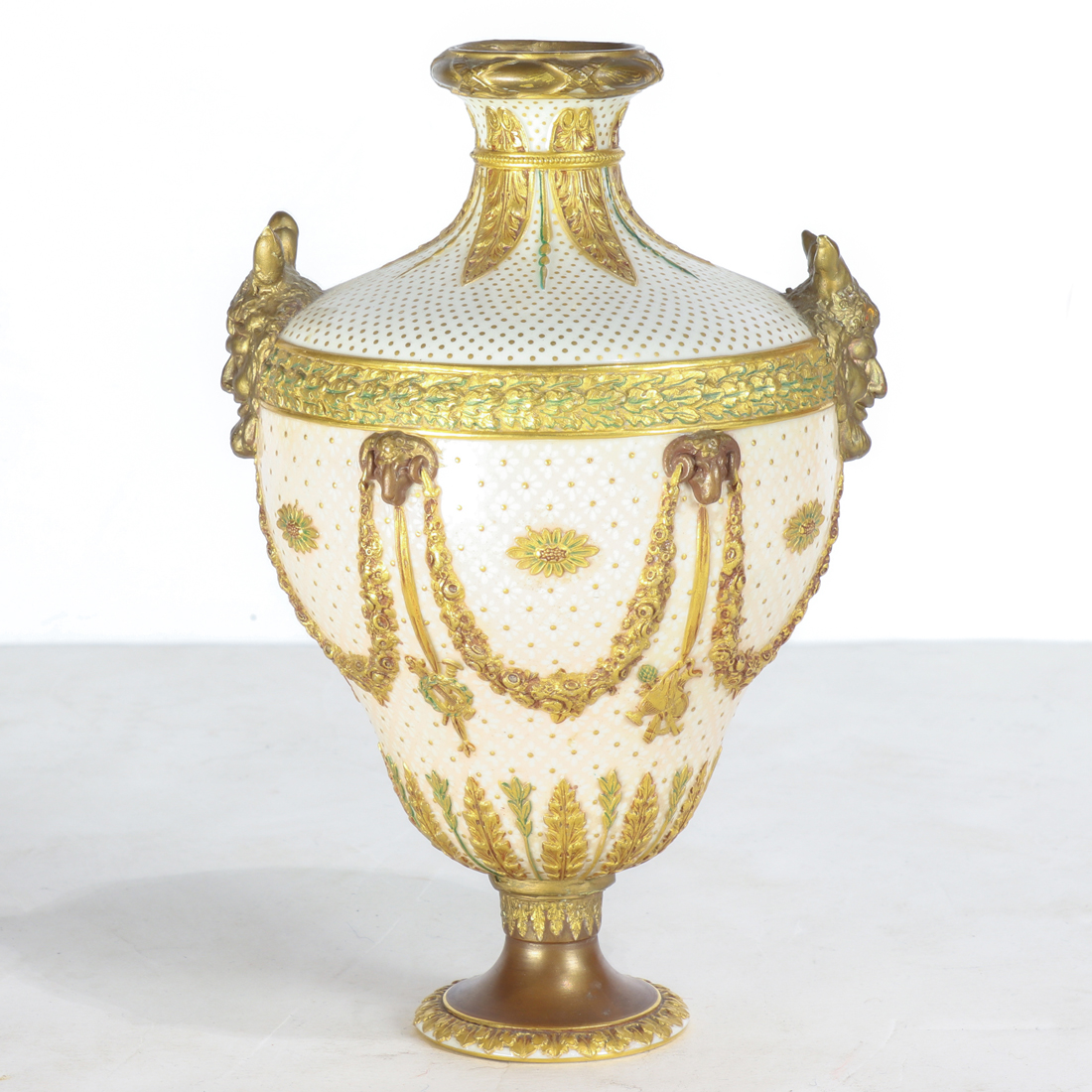 A WEDGWOOD VICTORIA WARE URN FORM