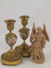 A well carved pearwood group of a