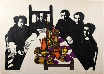 A well composed print depicting