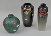 A WELLER LAMP BASE AND 2 UNSIG