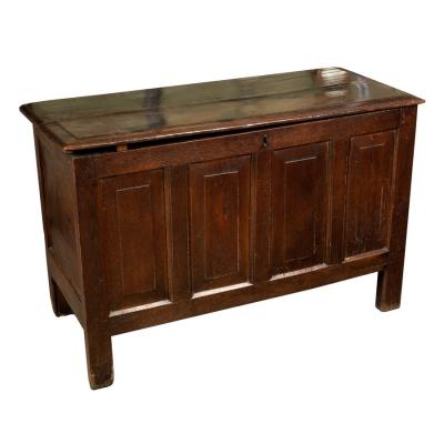 A Welsh oak chest, circa 1780, with