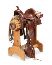 A WESTERN ROPING SADDLEA Weste