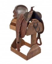 A WESTERN SADDLE FROM 26 BAR R