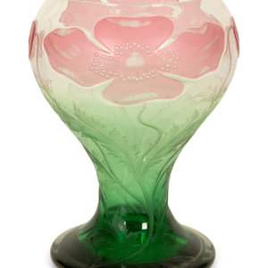A Wheel Carved Cameo Glass Vase