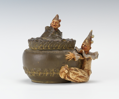 A Whimsical Clown Figural Humidor