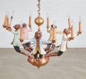 A WHIMSICAL DECORATED AND MONK