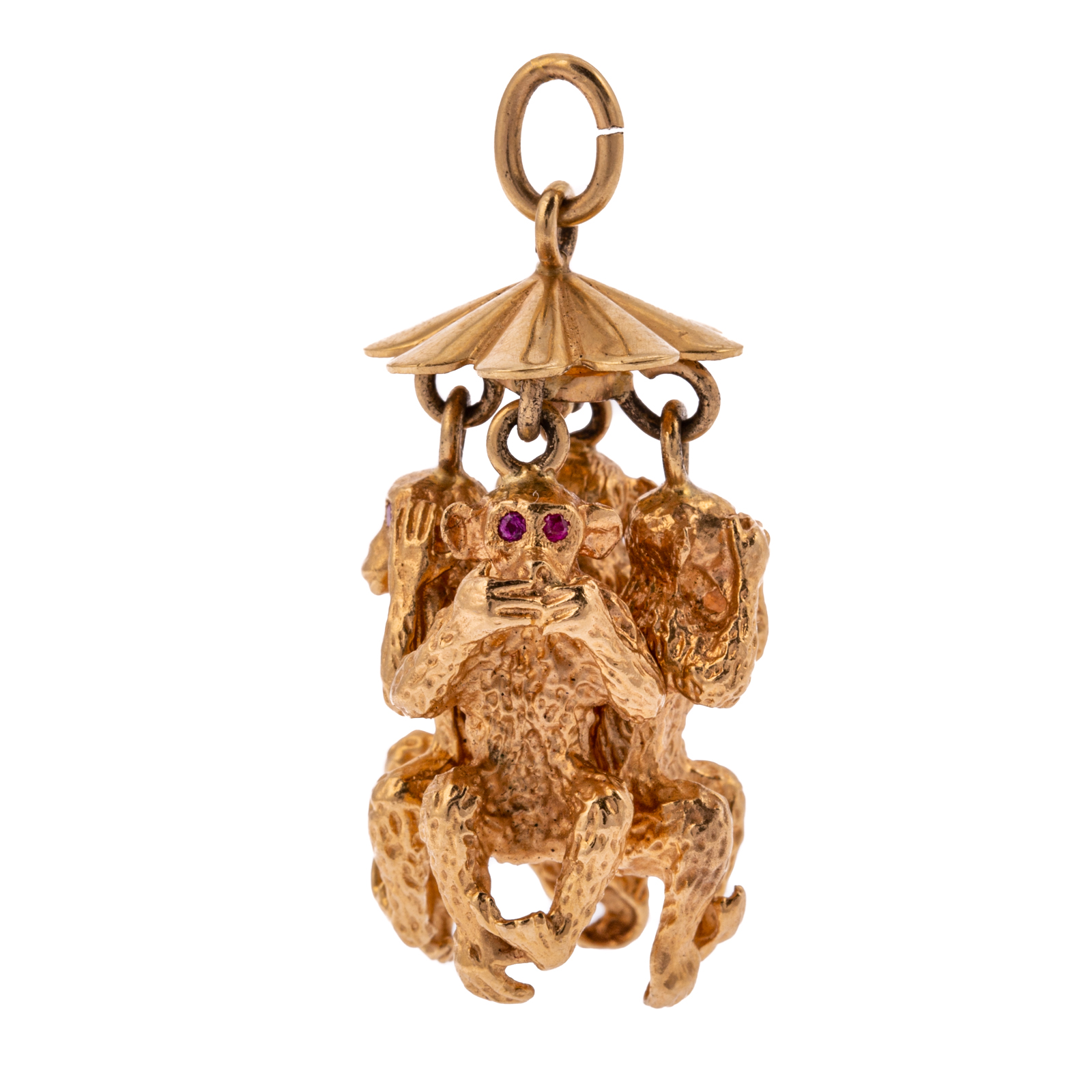 A WHIMSICAL WISE MONKEY CHARM IN