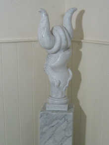 A white Carrara marble African