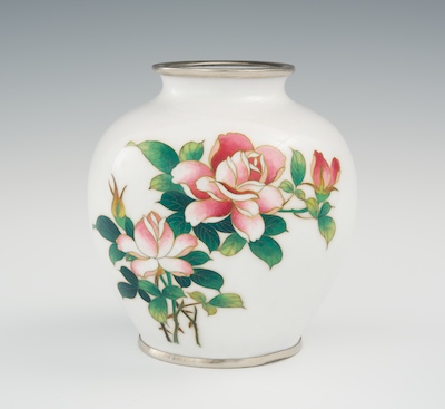 A White Cloisonne Vase 20th Century