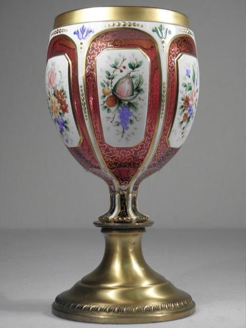 A white cut to cranberry cased