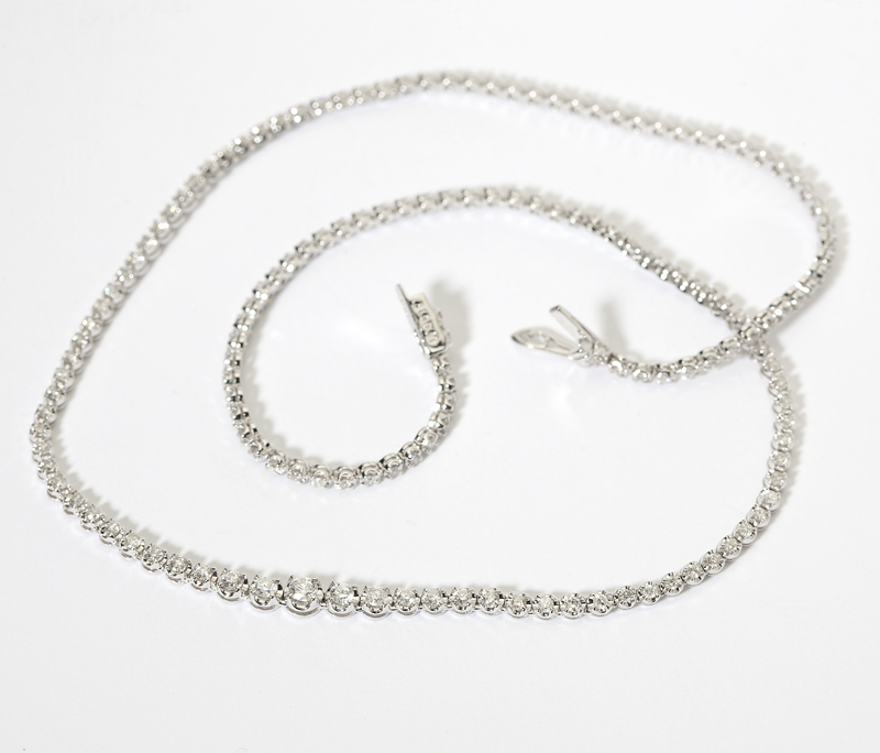 A white gold and graduated