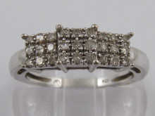 A white gold ring (tests 10 ct.