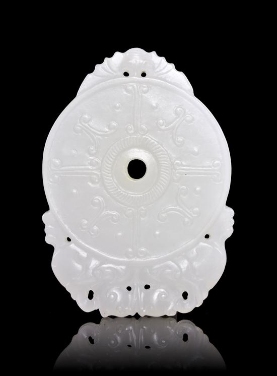 A White Jade Bi of circular form