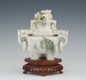 A White Jade Carved Koro with