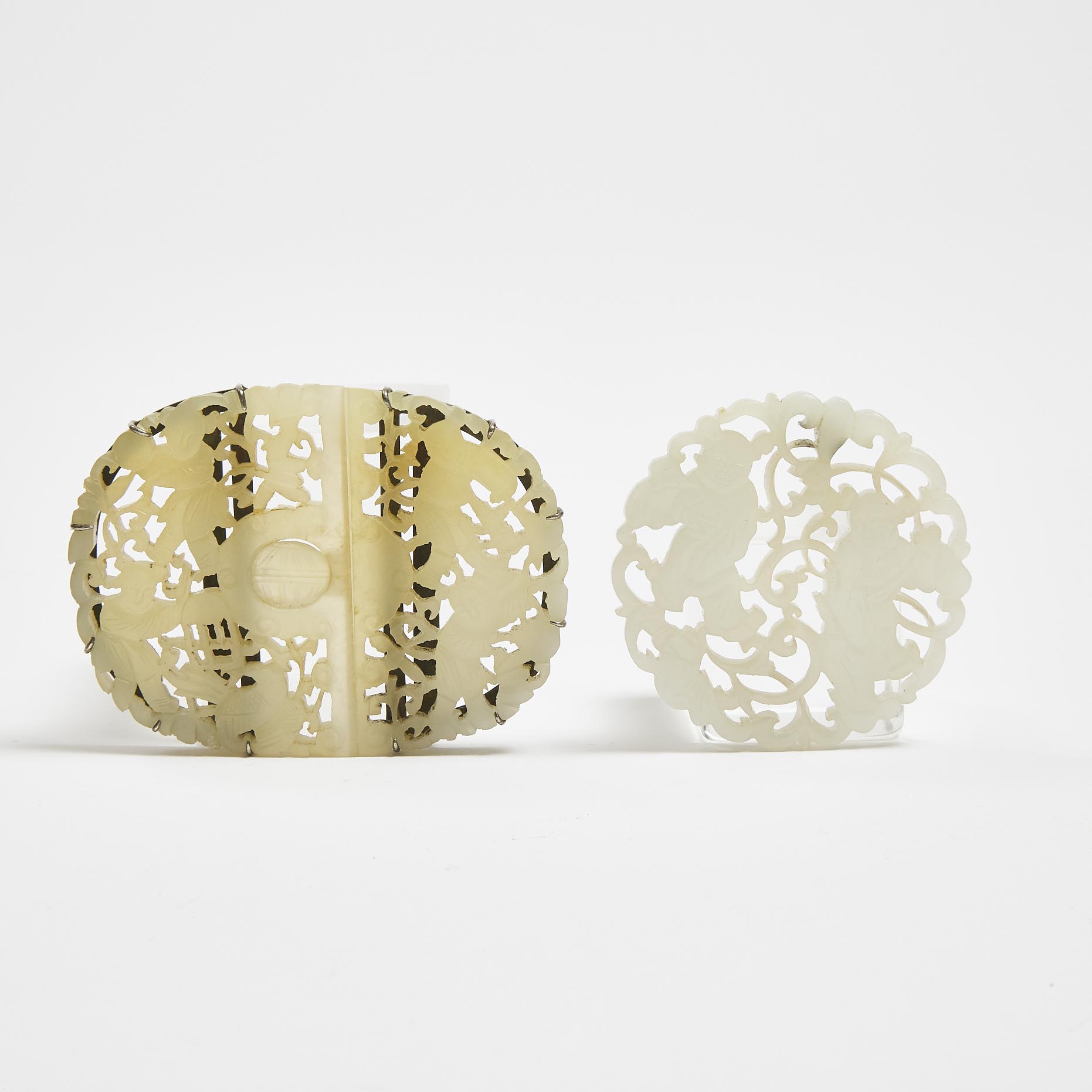 A White Jade Circular 'Hehe Erxian'