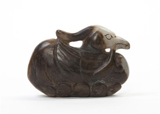 A White Jade Duck of a russet and