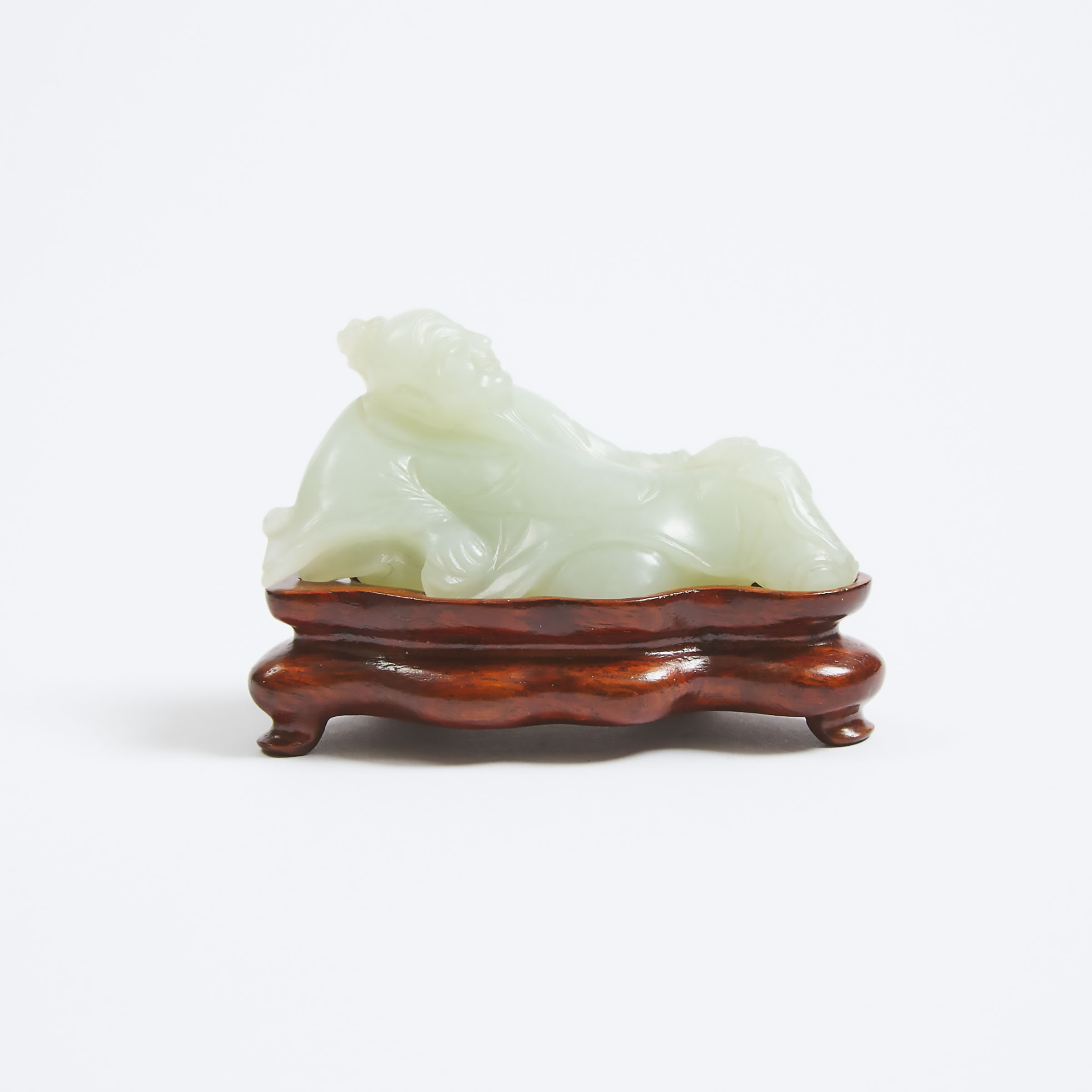 A White Jade Figure of Li Bai, Qing