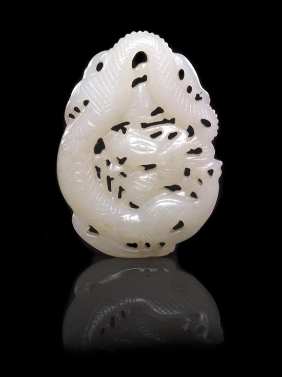 A White Jade Hanging Toggle of a