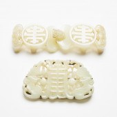 A White Jade 'Longevity' Two-P