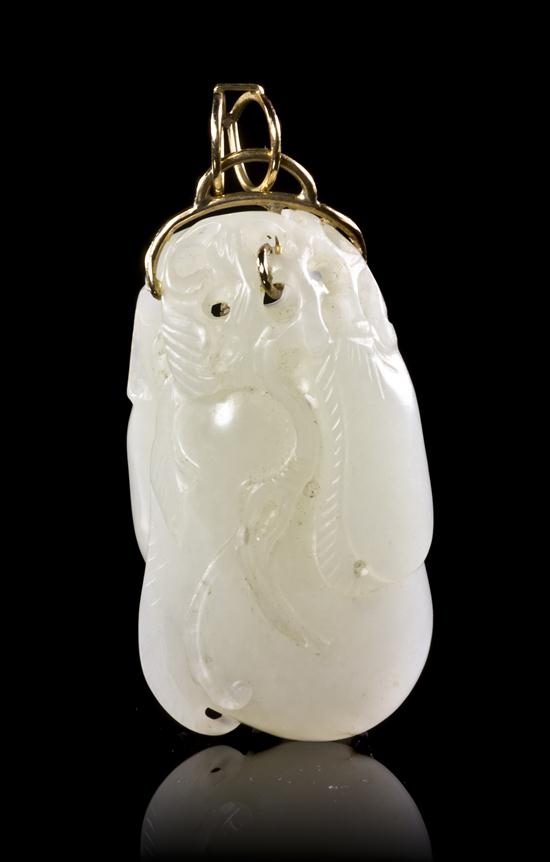 *A White Jade Toggle in the form of
