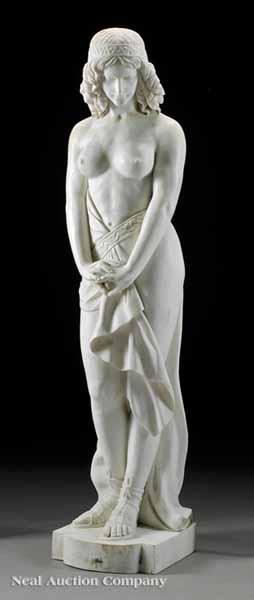 A White Marble of a Slave Girl on