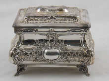 A white metal (test silver) tea