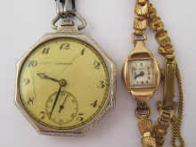 A white metal (tests 14ct gold)
