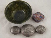 A white metal (tests silver) a