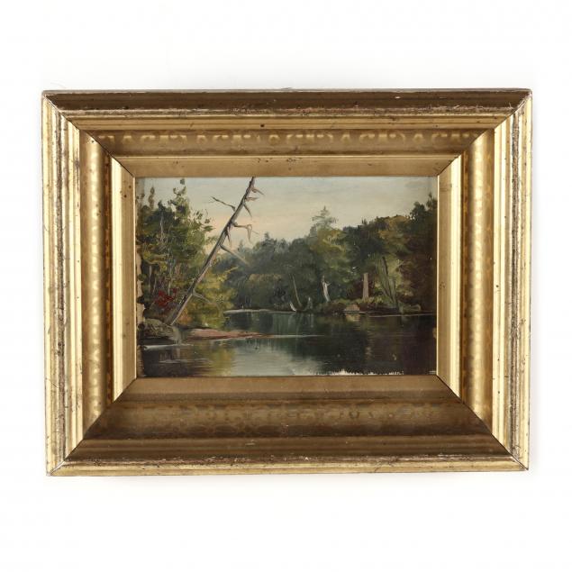 A WHITE MOUNTAIN LANDSCAPE PAINTING