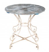 A WHITE-PAINTED AND GALVANISED