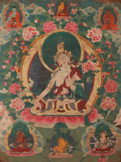 A  WHITE TARA TANGKA<br>A WHIT