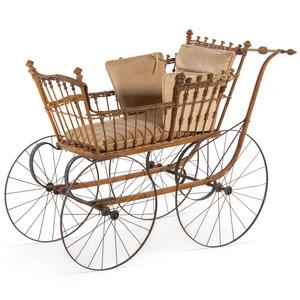 A Wicker Carriage Late 19th Century