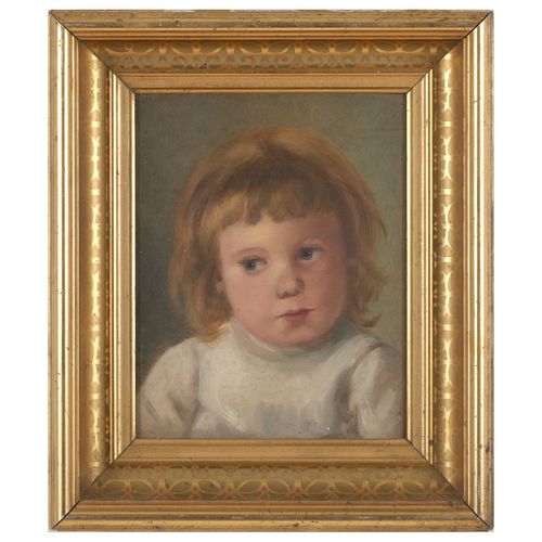 A. WICKHAM: PORTRAIT OF A GIRLOil