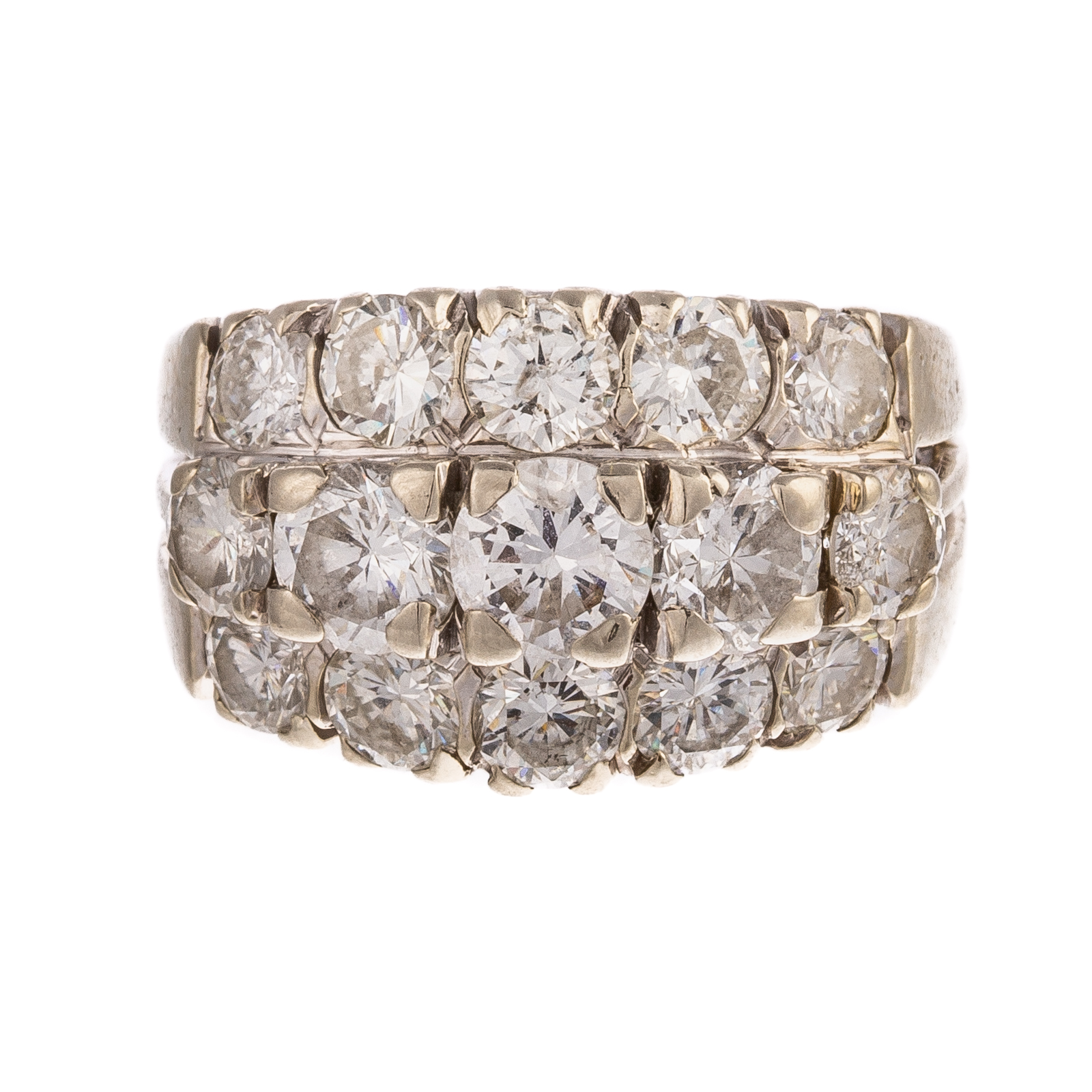 A WIDE 4.00 CTW DIAMOND BAND IN 14K