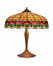 A WILKINSON LEADED GLASS TABLE