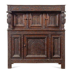 A William and Mary Carved Oak Court
